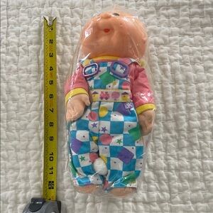 Colorful Kids Doll with Pink and Blue Outfit